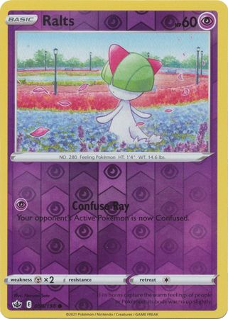 Pokemon - Ralts - 059/198 - Common Reverse Holo - Sword & Shield: Chilling Reign Series - Top CollectiblesCollectible CardsPokémon