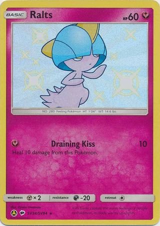 Pokemon - Ralts - SV34/SV94 - Shiny Rare - Hidden Fates Series - Top CollectiblesCollectible CardsPokémon