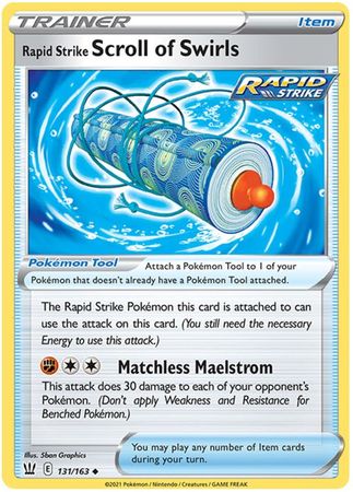 Pokemon - Rapid Strike Scroll of Swirls - 131/163 - Uncommon - Sword &amp; Shield: Battle Styles Singles - Top CollectiblesCollectible CardsPokémon