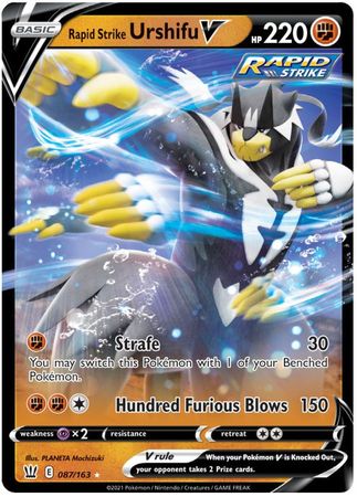 Pokemon - Rapid Strike Urshifu V - 087/163 - Ultra Rare - Sword & Shield: Battle Styles Singles - Top CollectiblesCollectible CardsPokémon