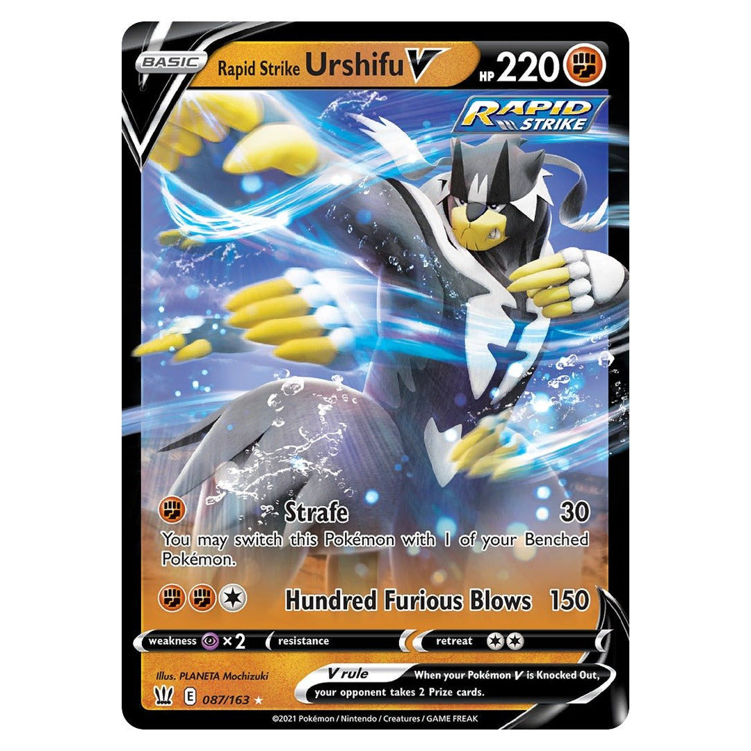 Pokemon - Rapid Strike Urshifu V - 87 - Rare Holo V - Battle Styles - Top CollectiblesPokémon SinglePokémon