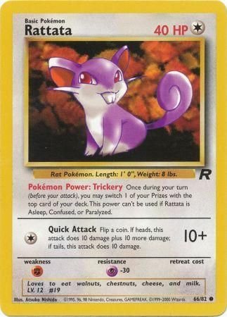 Pokemon - Rattata - 66/82 - Common Unlimited - Team Rocket Series - Top CollectiblesCollectible CardsPokémon