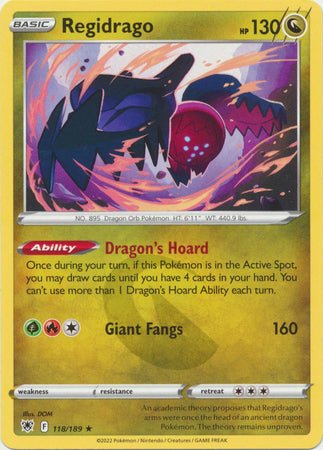 Pokemon - Regidrago - 118/189 - Rare - Sword &amp; Shield: Astral Radiance Series - Top CollectiblesCollectible CardsPokémon