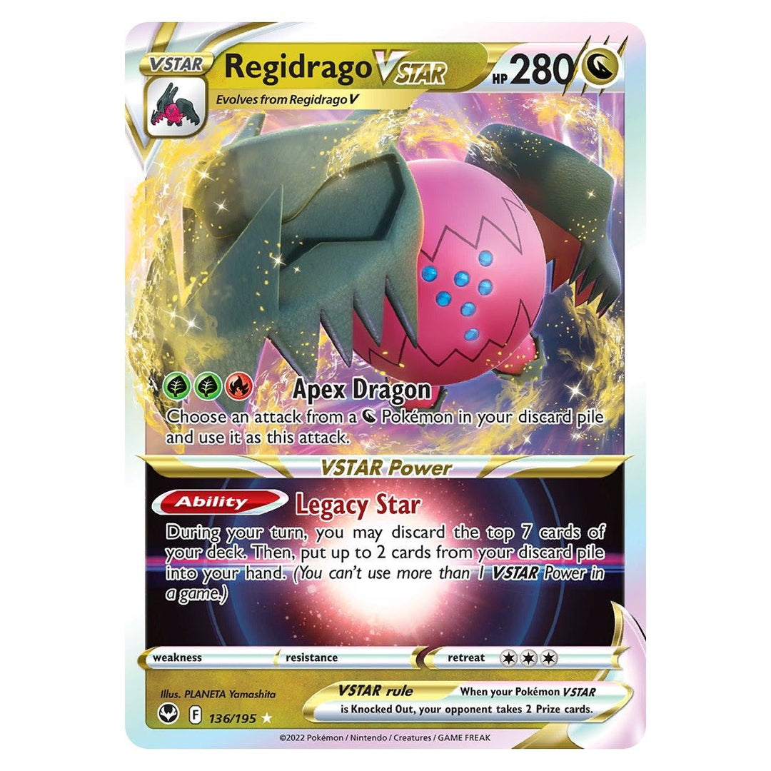 Pokemon - Regidrago VSTAR - 136 - Rare Holo VSTAR - Silver Tempest - Top CollectiblesPokémon SinglePokémon