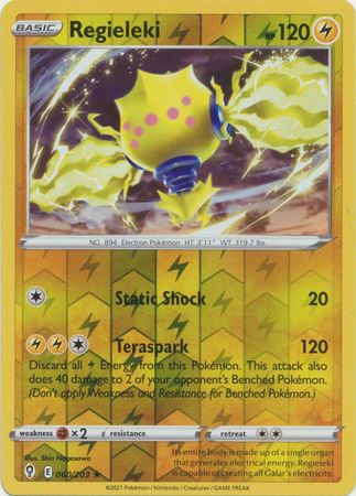 Pokemon - Regieleki - 060/203 - Holo Rare Reverse Holo - Sword & Shield: Evolving Skies Series - Top CollectiblesCollectible CardsPokémon