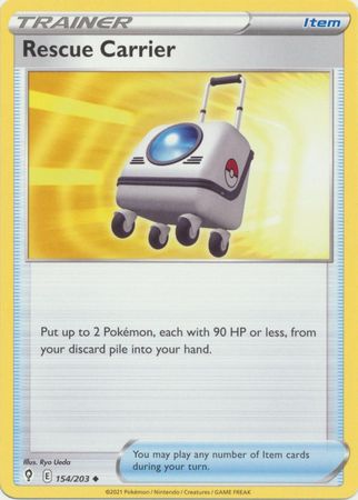 Pokemon - Rescue Carrier - 154/203 - Uncommon - Sword &amp; Shield: Evolving Skies Series - Top CollectiblesCollectible CardsPokémon