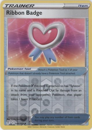 Pokemon - Ribbon Badge - 155/203 - Uncommon Reverse Holo - Sword &amp; Shield: Evolving Skies Series - Top CollectiblesCollectible CardsPokémon