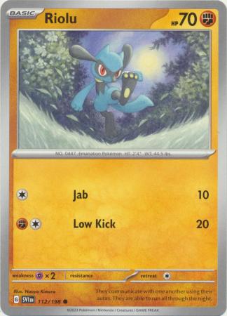 Pokemon - Riolu - 112/198 - Common - Scarlet &amp; Violet (Base Set) Series - Top CollectiblesCollectible CardsPokémon