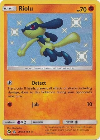 Pokemon - Riolu - SV21/SV94 - Shiny Rare - Hidden Fates Series - Top CollectiblesCollectible CardsPokémon