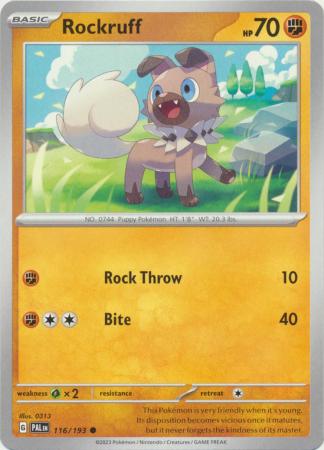 Pokemon - Rockruff - 116/193 - Common - Scarlet &amp; Violet: Paldea Evolved Series - Top CollectiblesCollectible CardsPokémon