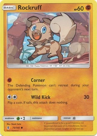 Pokemon - Rockruff - 73/145 - Common - Sun & Moon: Guardians Rising Series - Top CollectiblesCollectible CardsPokémon