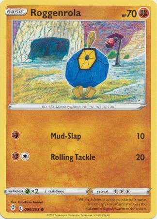 Pokemon - Roggenrola - 086/203 - Common - Sword &amp; Shield: Evolving Skies Series - Top CollectiblesCollectible CardsPokémon
