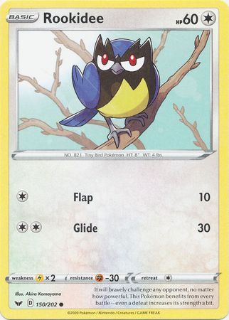 Pokemon - Rookidee - 150/202 - Common - Sword &amp; Shield: Base Set Series - Top CollectiblesCollectible CardsPokémon