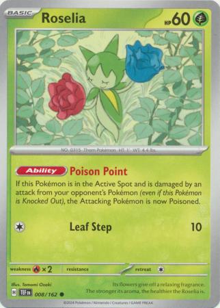 Pokemon - Roselia - 008/162 - Common - Scarlet &amp; Violet: Temporal Forces Singles - Top CollectiblesCollectible CardsPokémon