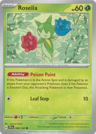 Pokemon - Roselia - 008/162 - Common - Scarlet & Violet: Temporal Forces Singles - Top CollectiblesCollectible CardsPokémon