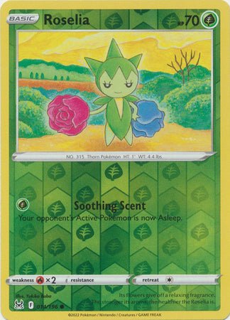 Pokemon - Roselia - 014/196 - Common Reverse Holo - Sword &amp; Shield: Lost Origin Series - Top CollectiblesCollectible CardsPokémon