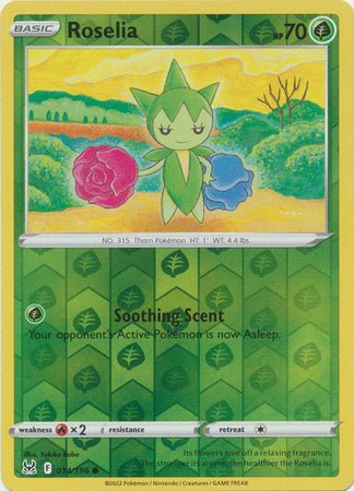 Pokemon - Roselia - 014/196 - Common Reverse Holo - Sword & Shield: Lost Origin Series - Top CollectiblesCollectible CardsPokémon