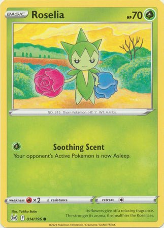 Pokemon - Roselia - 014/196 - Common - Sword &amp; Shield: Lost Origin Series - Top CollectiblesCollectible CardsPokémon