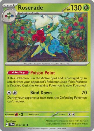 Pokemon - Roserade - 009/162 - Uncommon - Scarlet & Violet: Temporal Forces Singles - Top CollectiblesCollectible CardsPokémon