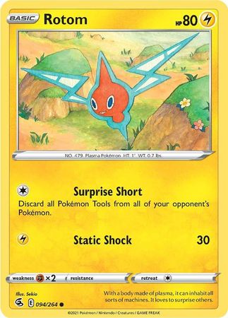 Pokemon - Rotom - 094/264 - Common - Sword &amp; Shield: Fusion Strike Series - Top CollectiblesCollectible CardsPokémon