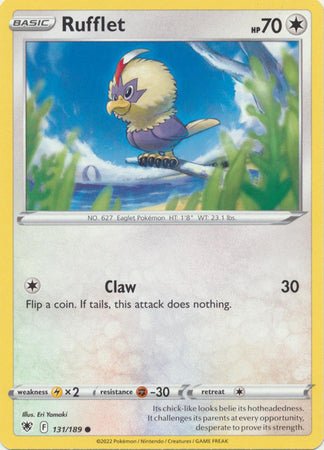 Pokemon - Rufflet - 131/189 - Common - Sword &amp; Shield: Astral Radiance Series - Top CollectiblesCollectible CardsPokémon