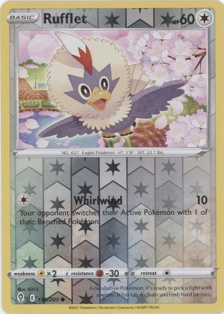 Pokemon - Rufflet - 136/203 - Common Reverse Holo - Sword &amp; Shield: Evolving Skies Series - Top CollectiblesCollectible CardsPokémon
