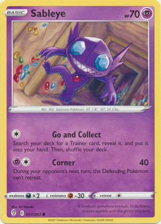 Pokemon - Sableye - 067/203 - Common - Sword &amp; Shield: Evolving Skies Series - Top CollectiblesCollectible CardsPokémon