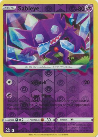 Pokemon - Sableye - 070/196 - Holo Rare Reverse Holo - Sword &amp; Shield: Lost Origin Series - Top CollectiblesCollectible CardsPokémon