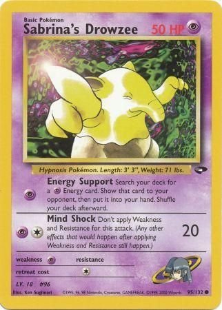 Pokemon - Sabrina's Drowzee - 95/132 - Common Unlimited - Gym Challenge Series - Top CollectiblesCollectible CardsPokémon