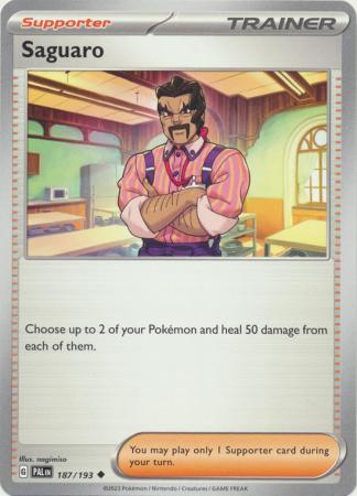 Pokemon - Saguaro - 187/193 - Uncommon - Scarlet &amp; Violet: Paldea Evolved Series - Top CollectiblesCollectible CardsPokémon