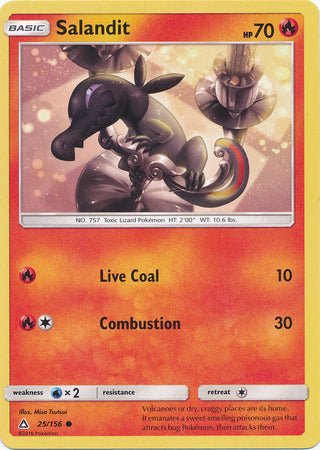 Pokemon - Salandit - 25/156 - Common - Sun &amp; Moon: Ultra Prism Series - Top CollectiblesCollectible CardsPokémon