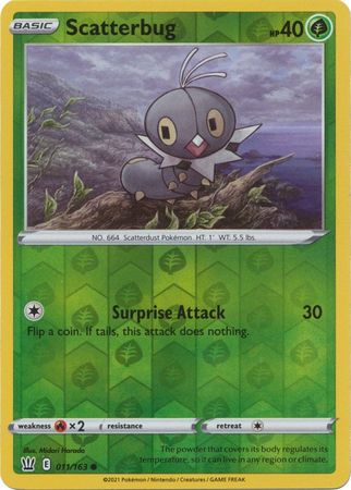 Pokemon - Scatterbug - 011/163 - Common Reverse Holo - Sword & Shield: Battle Styles Singles - Top CollectiblesCollectible CardsPokémon