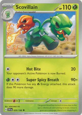 Pokemon - Scovillain - 029/198 - Uncommon - Scarlet &amp; Violet (Base Set) Serie - Top CollectiblesCollectible CardsPokémon