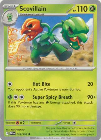 Pokemon - Scovillain - 029/198 - Uncommon - Scarlet & Violet (Base Set) Serie - Top CollectiblesCollectible CardsPokémon