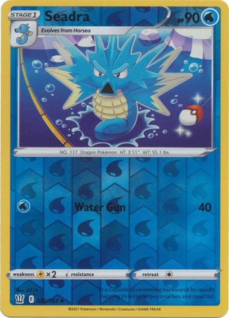 Pokemon - Seadra - 032/163 - Uncommon Reverse Holo - Sword &amp; Shield: Battle Styles Singles - Top CollectiblesCollectible CardsPokémon