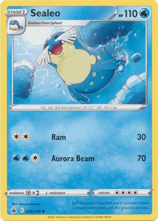 Pokemon - Sealeo - 038/198 - Uncommon - Sword &amp; Shield: Chilling Reign Series - Top CollectiblesCollectible CardsPokémon