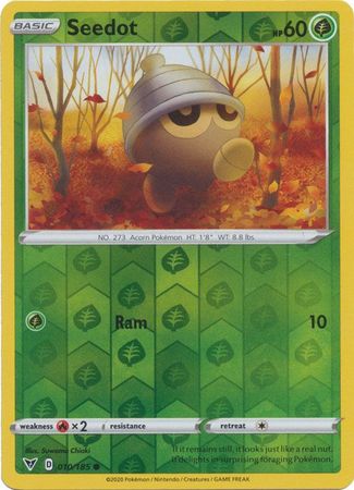 Pokemon - Seedot - 010/185 - Common Reverse Holo - Sword & Shield: Vivid Voltage Series - Top CollectiblesCollectible CardsPokémon