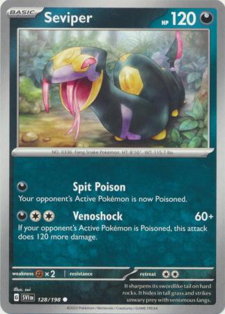 Pokemon - Seviper - 128/198 - Common - Scarlet &amp; Violet (Base Set) Series - Top CollectiblesCollectible CardsPokémon