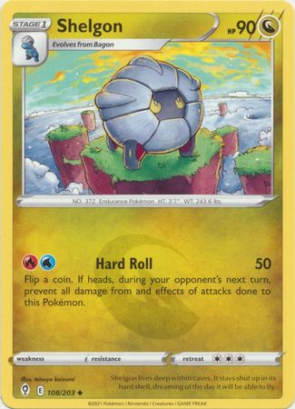 Pokemon - Shelgon - 108/203 - Uncommon - Sword &amp; Shield: Evolving Skies Series - Top CollectiblesCollectible CardsPokémon