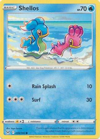 Pokemon - Shellos - 039/196 - Common - Sword &amp; Shield: Lost Origin Series - Top CollectiblesCollectible CardsPokémon