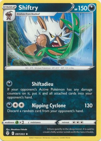 Pokemon - Shiftry - 097/203 - Rare - Sword & Shield: Evolving Skies Series - Top CollectiblesCollectible CardsPokémon