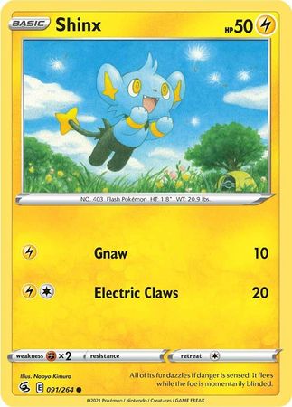 Pokemon - Shinx - 091/264 - Common - Sword &amp; Shield: Fusion Strike Series - Top CollectiblesCollectible CardsPokémon