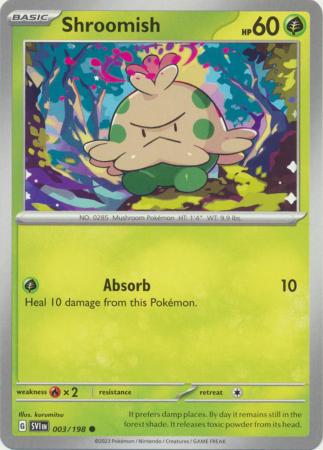 Pokemon - Shroomish - 003/198 - Common - Scarlet & Violet (Base Set) Series - Top CollectiblesCollectible CardsPokémon