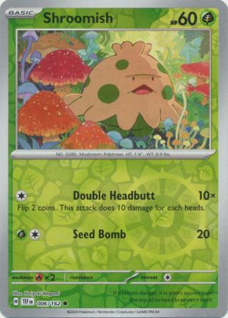Pokemon - Shroomish - 006/162 - Common Reverse Holo - Scarlet &amp; Violet: Temporal Forces Singles - Top CollectiblesCollectible CardsPokémon