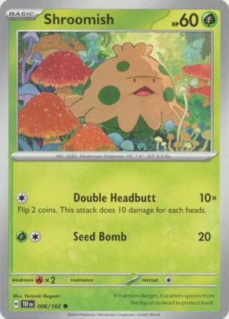 Pokemon - Shroomish - 006/162 - Common - Scarlet &amp; Violet: Temporal Forces Singles - Top CollectiblesCollectible CardsPokémon