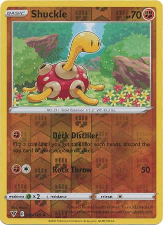 Pokemon - Shuckle - 085/185 - Uncommon Reverse Holo - Sword & Shield: Vivid Voltage Series - Top CollectiblesCollectible CardsPokémon