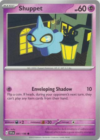 Pokemon - Shuppet - 087/198 - Common - Scarlet & Violet (Base Set) Series - Top CollectiblesCollectible CardsPokémon