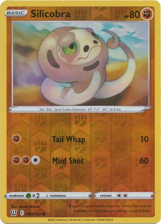 Pokemon - Silicobra - 081/163 - Common Reverse Holo - Sword &amp; Shield: Battle Styles Singles - Top CollectiblesCollectible CardsPokémon