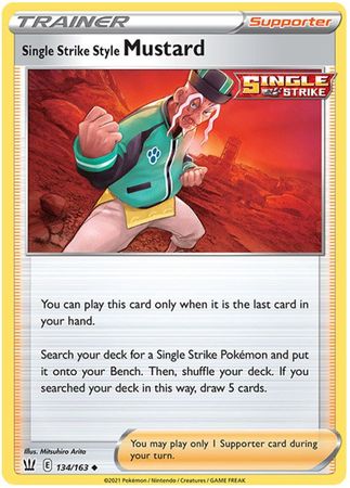 Pokemon - Single Strike Style Mustard - 134/163 - Uncommon - Sword &amp; Shield: Battle Styles Singles - Top CollectiblesCollectible CardsPokémon