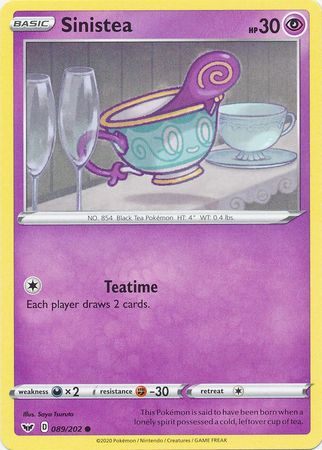 Pokemon - Sinistea - 089/202 - Common - Sword &amp; Shield: Base Set Series - Top CollectiblesCollectible CardsPokémon